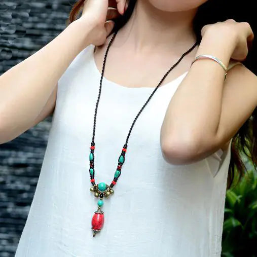 Bohemian Handmade Turquoise Necklace