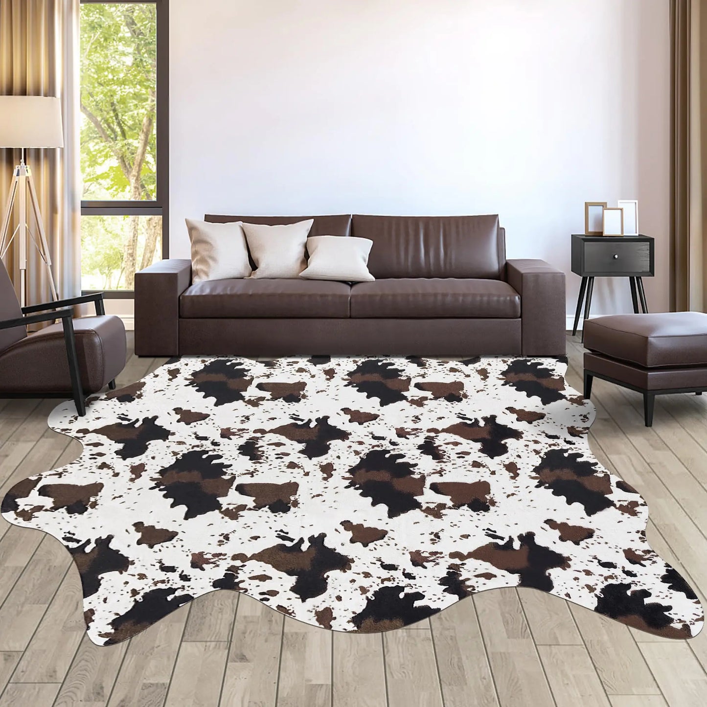 Large Faux Cowhide Rug 6.2 x 6.9 Feet(190 x210cm)