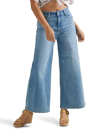 Wrangler Womens High-Rise Wide Leg A-Line Crop Jean Ivy