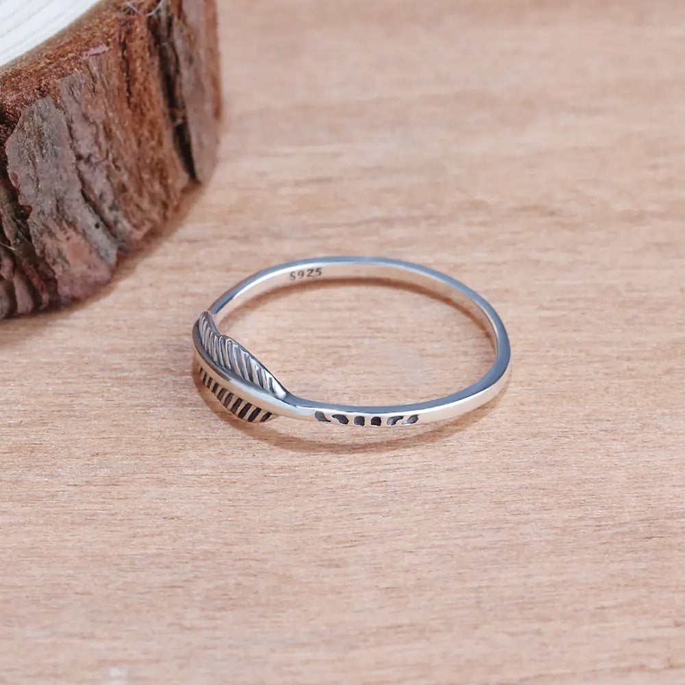 Thai Silver Feather Ring