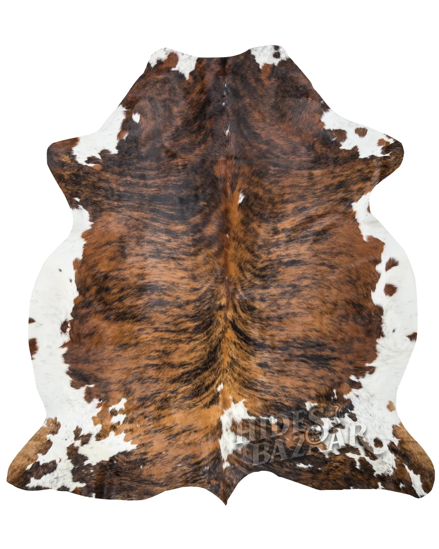 Brown Brindle Cowhide Rug Premium 6x7 ft