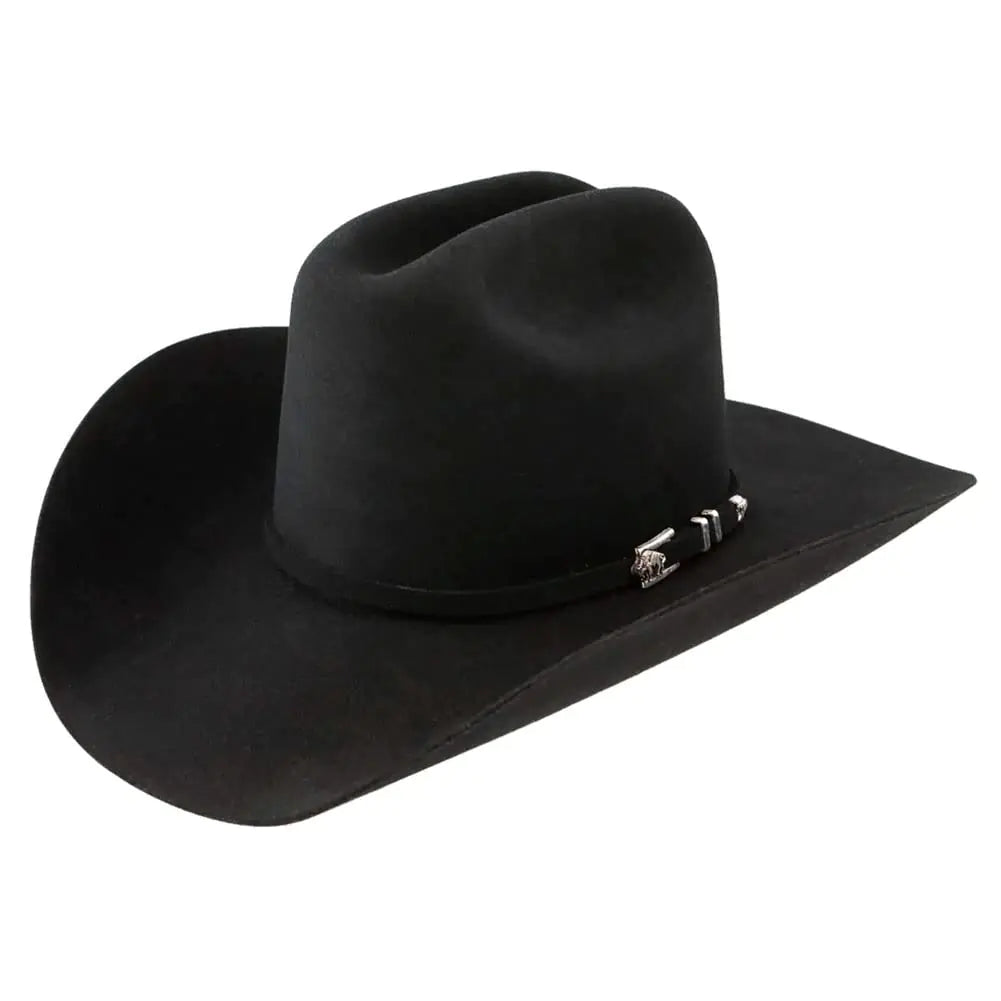 Stetson Mens Apache 4X Buffalo Wool Cowboy Hat Black 7 5/8