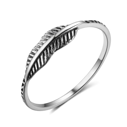 Thai Silver Feather Ring