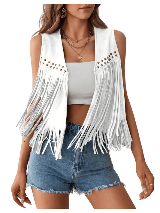 Womens Fringe Vest