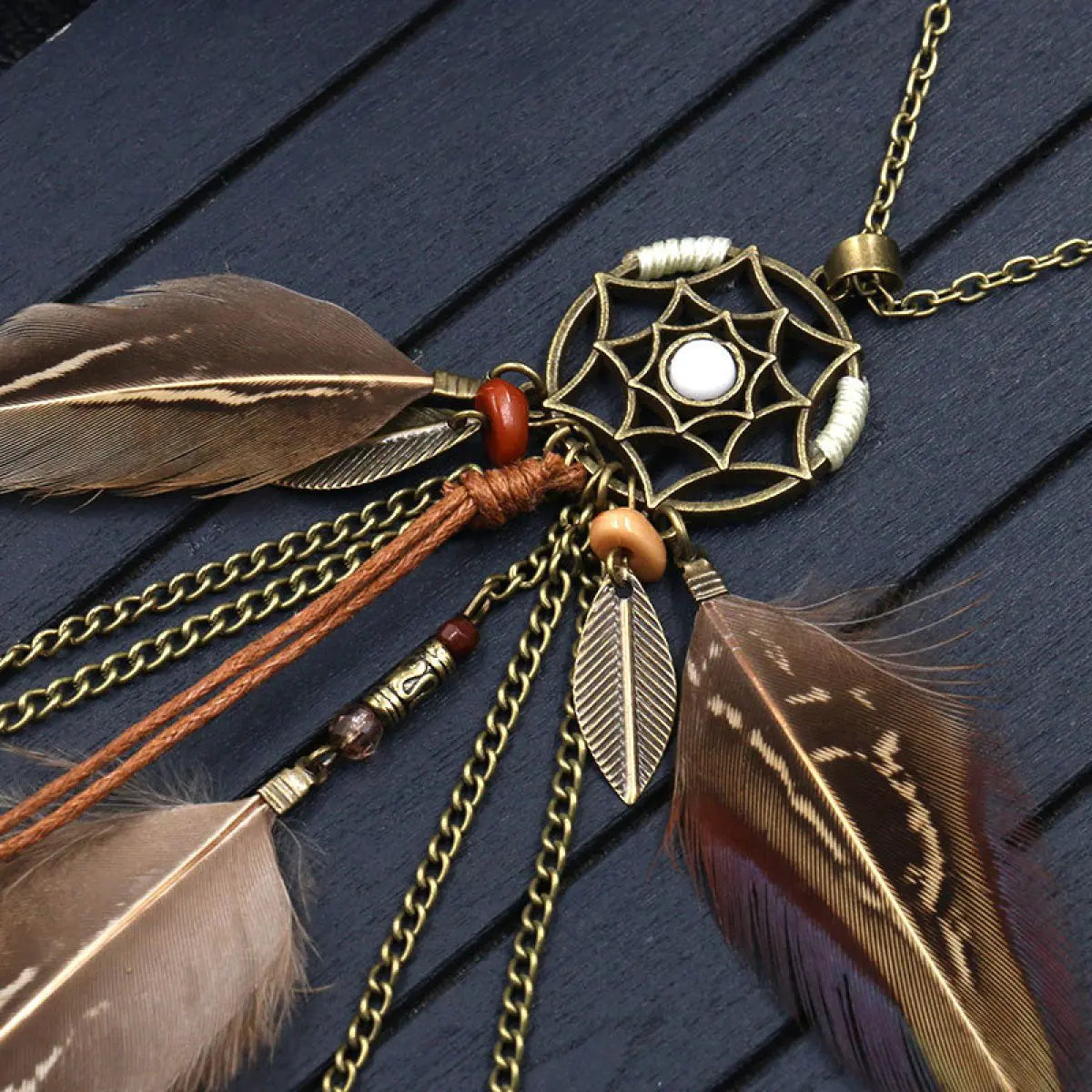 Feather Dream Catcher Necklace