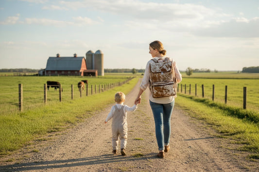 Cowhide Backpack Hair On | Fur Leather Backpack/ Diaper Bag