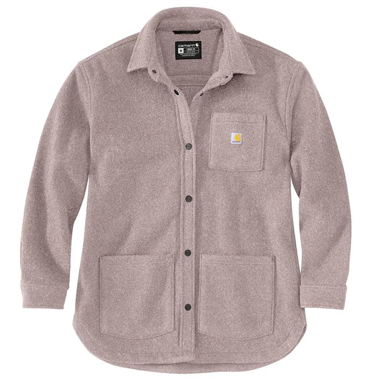 Carhartt Womens Loose Fit Fleece Shirt Jac Mink