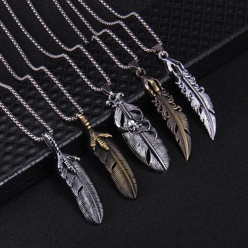 Feather Necklace Pendant