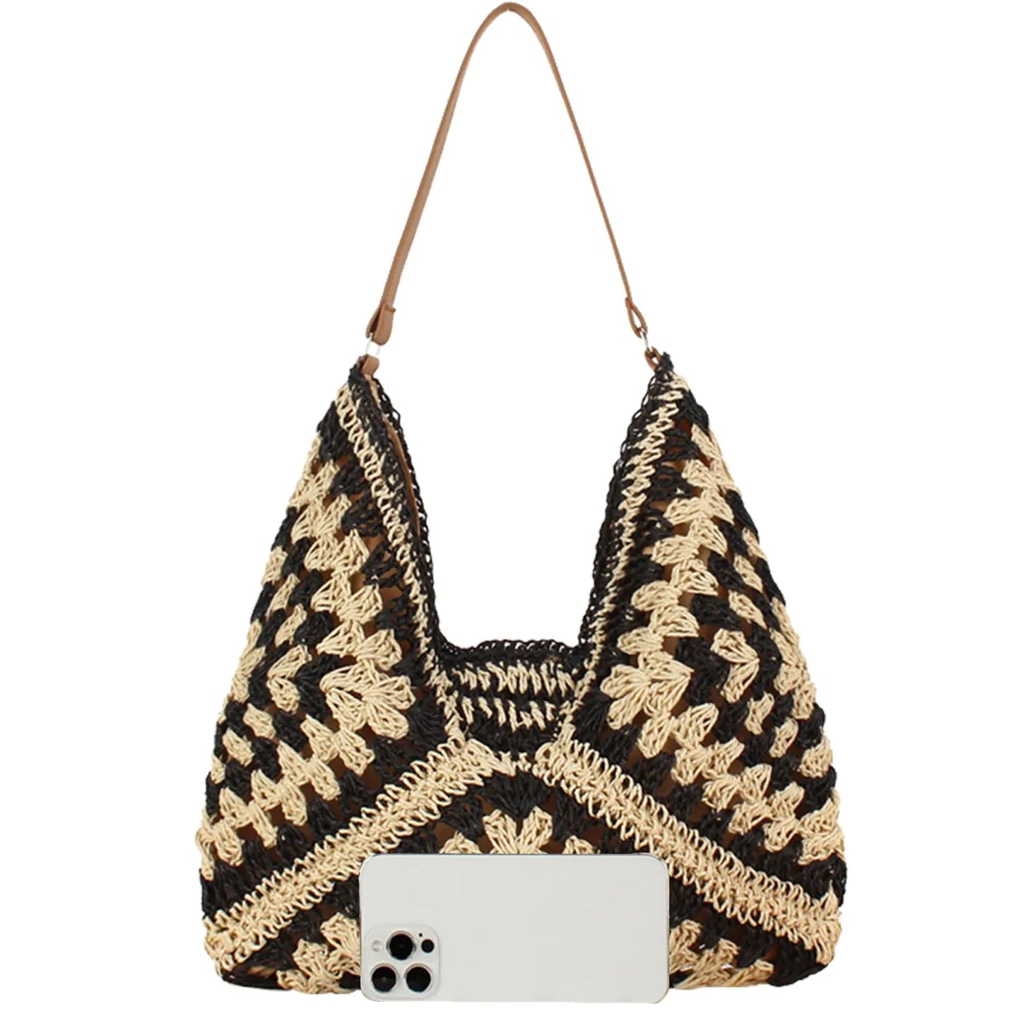 Boho Aztec Straw Bag