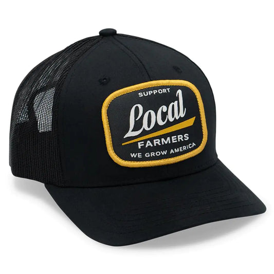 Support Local Farmers Adjustable Snapback Hat Black
