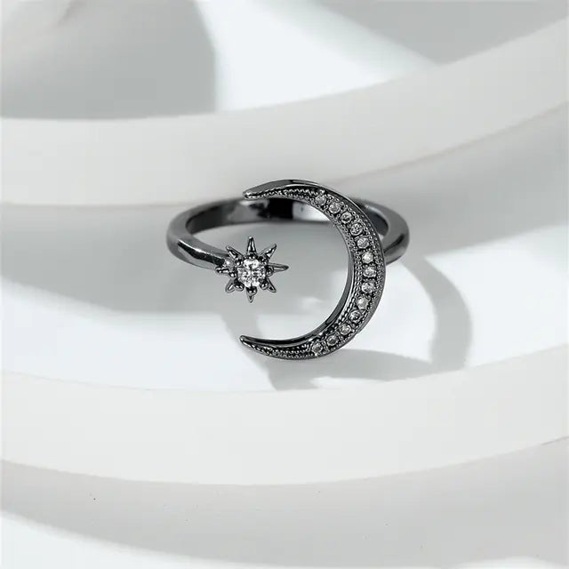 Bohemian Minimalist Blue Stone Women's Stacking Ring