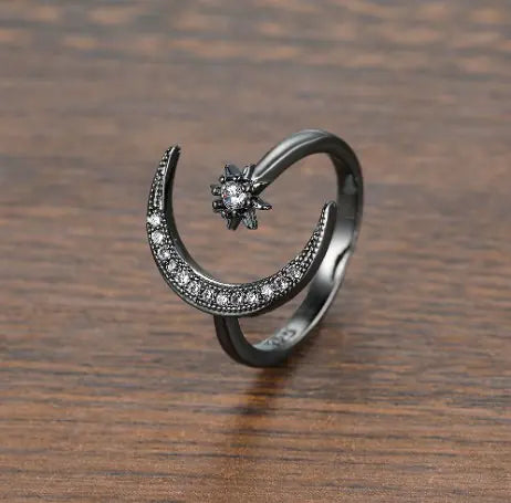 Bohemian Minimalist Blue Stone Women's Stacking Ring