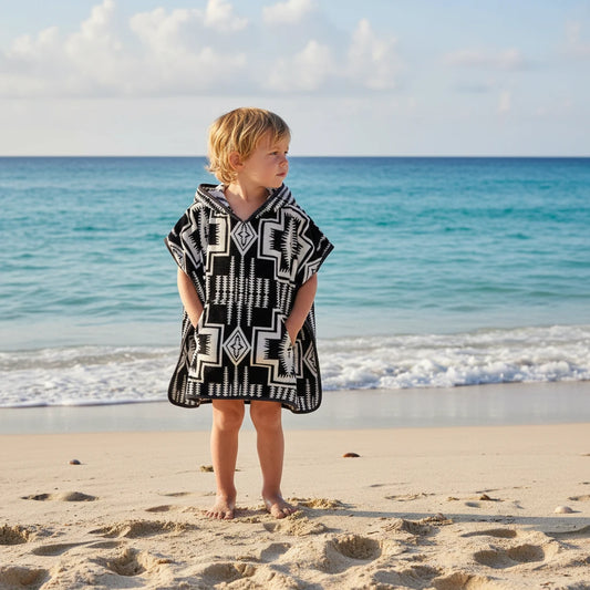 PENDLETON Kids Jacquard Hooded Towel Harding One Size