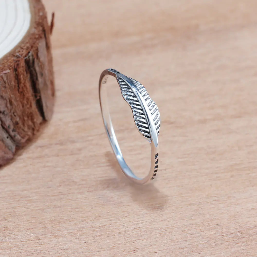 Thai Silver Feather Ring