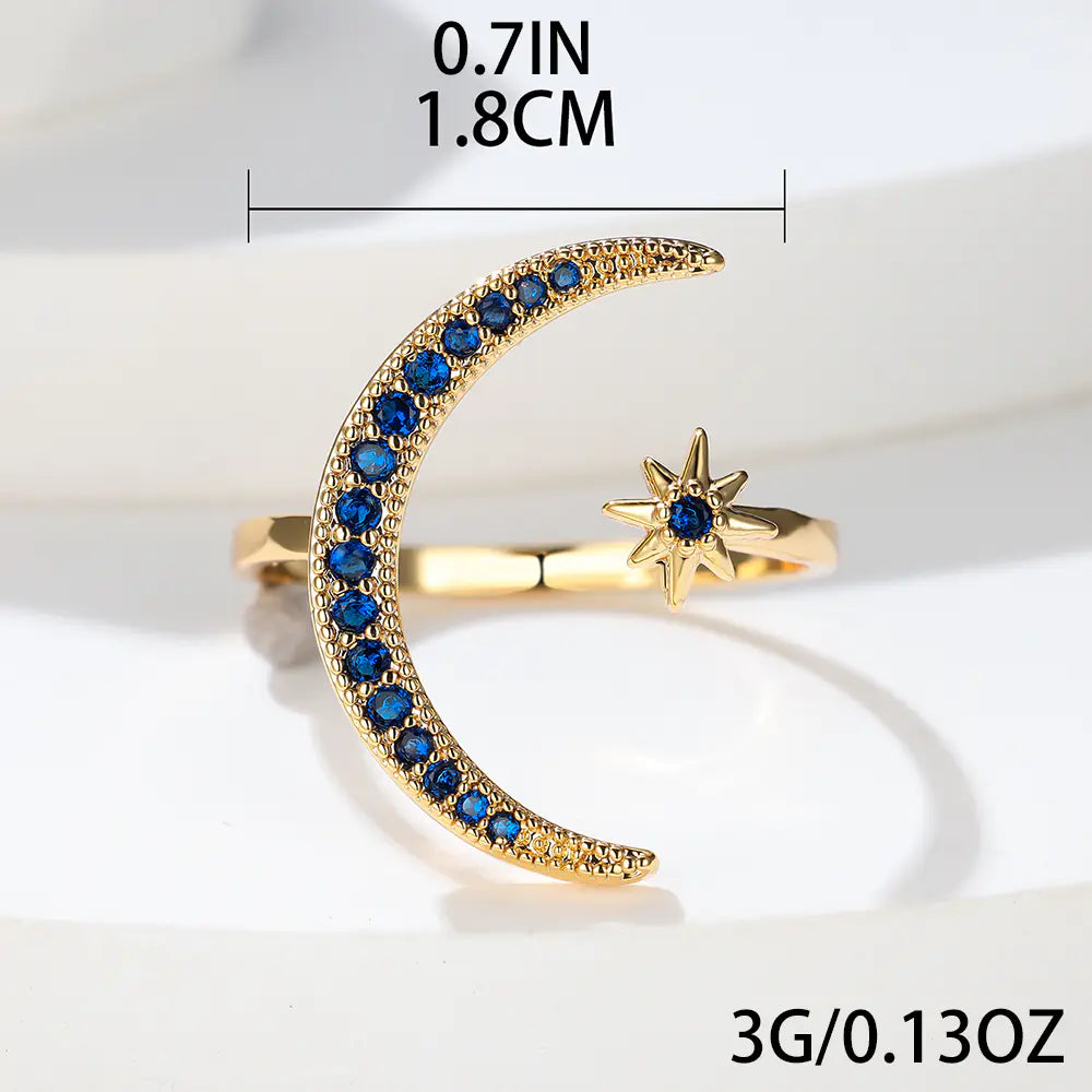 Bohemian Minimalist Blue Stone Women's Stacking Ring