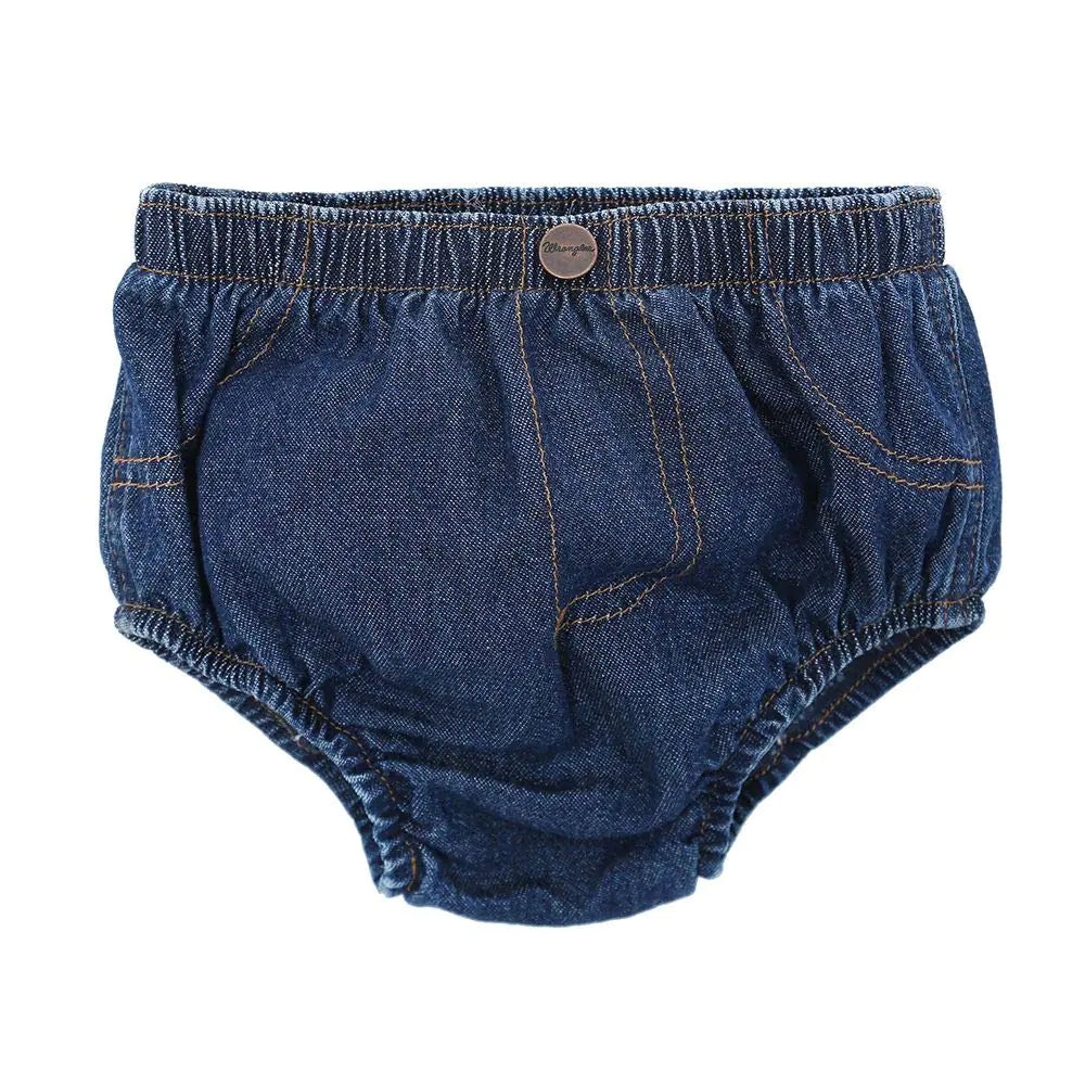 Wrangler baby boys Diaper Cover Shorts Washed Indigo 3 Months