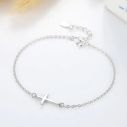 Sterling Silver Cross Bracelet Jewelry