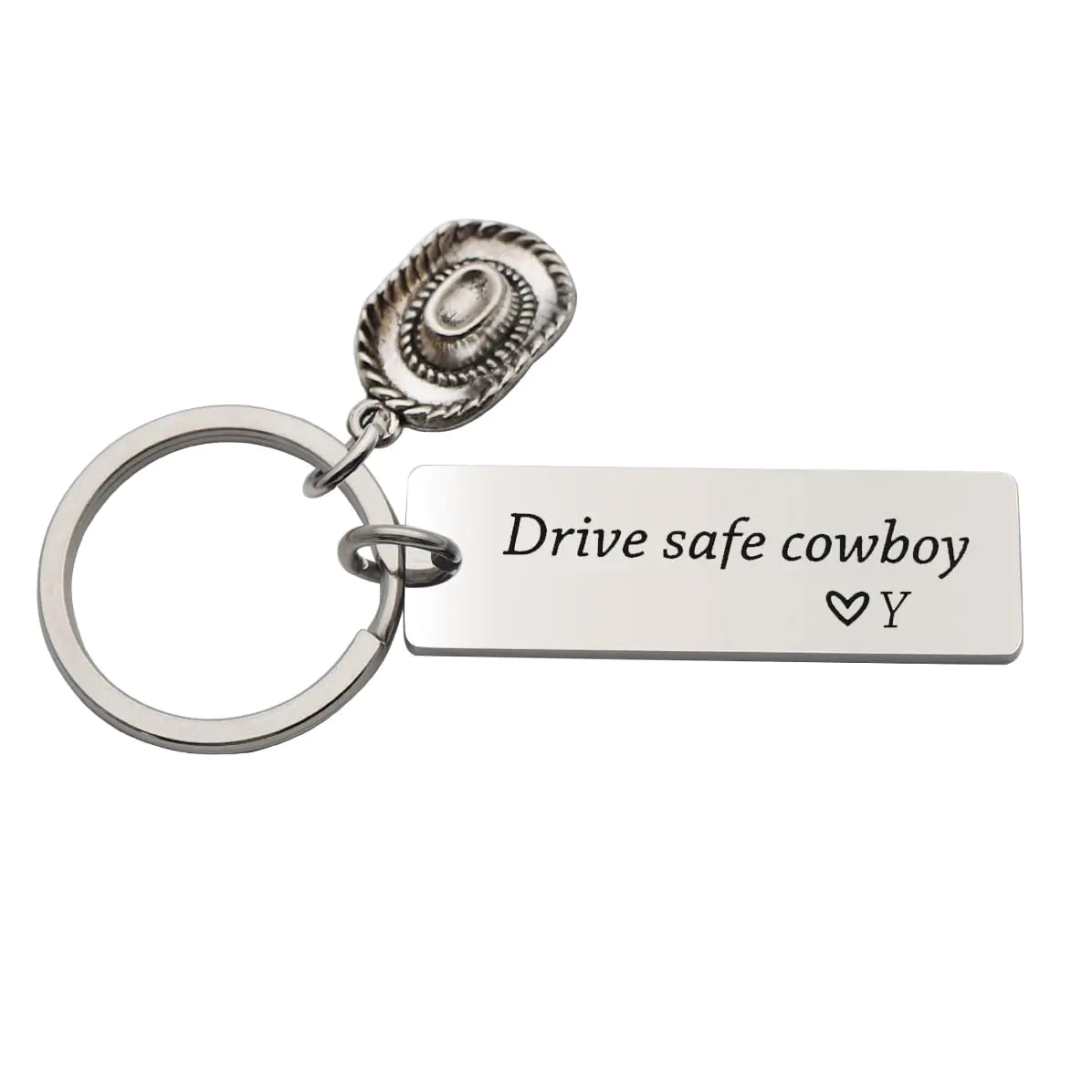 Drive Safe Cowboy Keychain