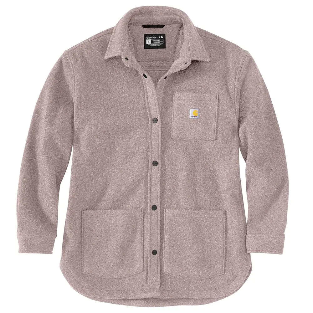 Carhartt Womens Loose Fit Fleece Shirt Jac Mink