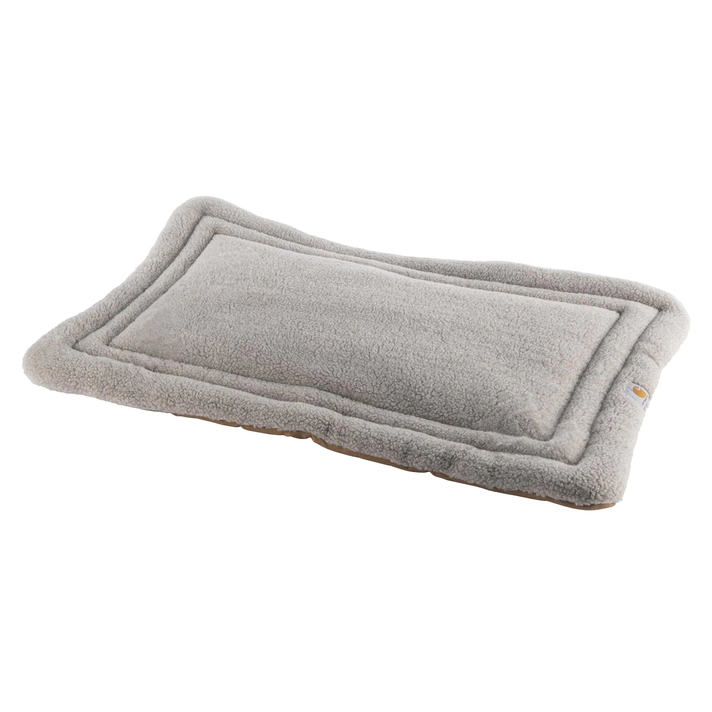 Carhartt Durable Firm Duck Sherpa Top Dog Napper Pad Washable Duck Canvas Pads for Dogs Sherpa Top Napper Pad (Carhartt Brown) Medium