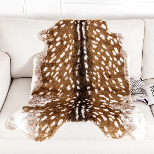 Faux Deer Hide Rug  (3.6x3ft)